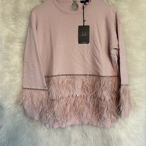 Joh. Sally Knitted Sweater with Feathers